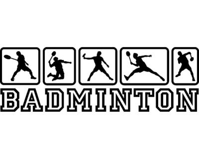 Wandtattoo Badmintonschriftzug - Ansicht 1