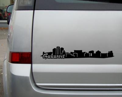 Bukarest Aufkleber Skyline