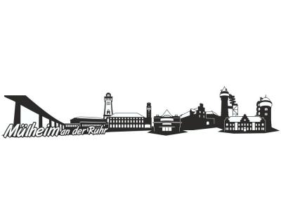 Mlheim an der Ruhr Skyline Autoaufkleber - Ansicht 1