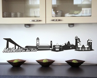 Mlheim an der Ruhr Skyline Wandtattoo