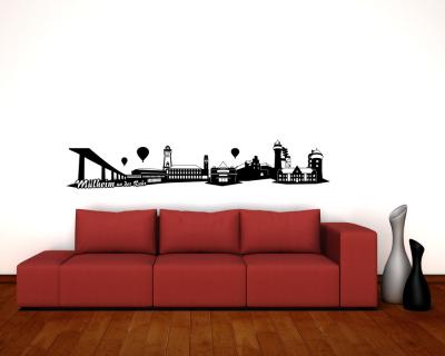 Wandtattoo Mlheim an der Ruhr Skyline - Ansicht 3
