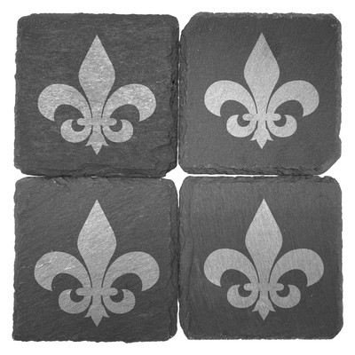 Untersetzer mit Fleur de Lis Gravur - Ansicht 2