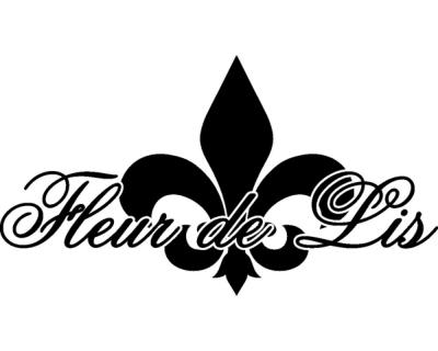 Wandtattoo Fleur de Lis Schriftzug Wandtattoo