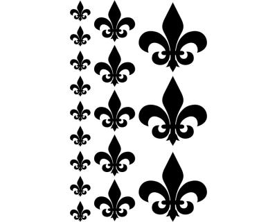 Fleur de lys Creativ-Set Aufkleber - Ansicht 1