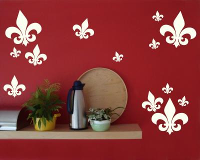Wandtattoo Fleur de Lis Set