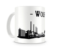 Tasse Wolfsburg Skyline Tasse Modellnummer   weiß/schwarz