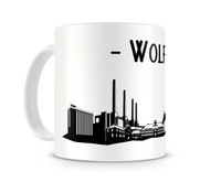 Tasse Wolfsburg Skyline Tasse Modellnummer  wei/schwarz