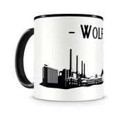 Tasse Wolfsburg Skyline Tasse Modellnummer  schwarz/schwarz