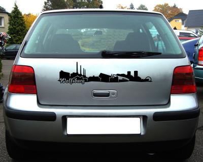 Wolfsburg Skyline Autoaufkleber