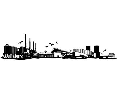 Wolfsburg Skyline Wandtattoo Wandtattoo