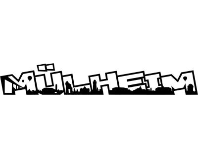 Mlheim an der Ruhr Schriftzug Skyline Aufkleber - Ansicht 1
