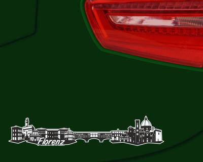 Florenz Skyline Autoaufkleber - Ansicht 2