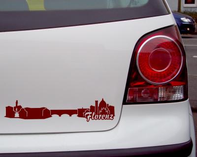 Florenz Skyline Autoaufkleber - Ansicht 2