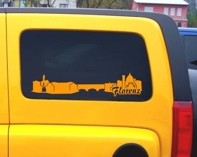 Florenz Skyline Autoaufkleber