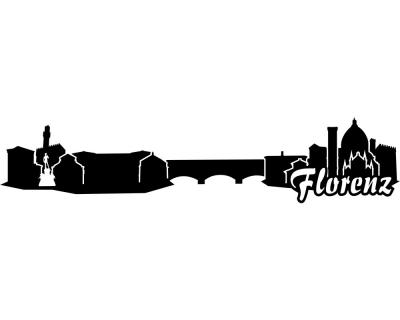 Florenz Skyline Autoaufkleber - Ansicht 1