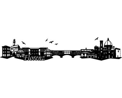 Florenz Skyline Wandaufkleber Wandtattoo