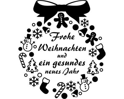 Weihnachtskranz Wandtattoo - Ansicht 1