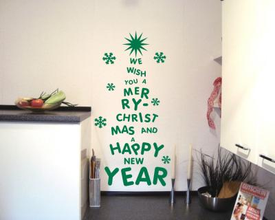 Buchstaben Christbaum Wandtattoo - Ansicht 2