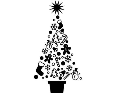 Weihnachtsbaum Wandtattoo - Ansicht 1