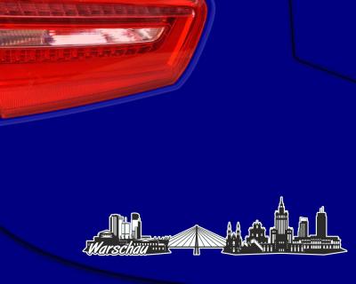 Warschau Skyline Autoaufkleber