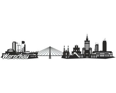 Warschau Skyline Autoaufkleber - Ansicht 1