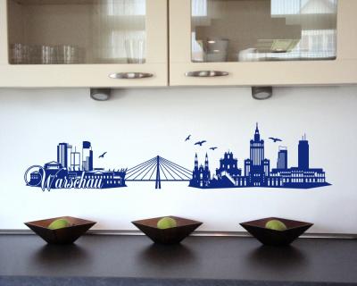 Warschau Skyline Wandtattoo