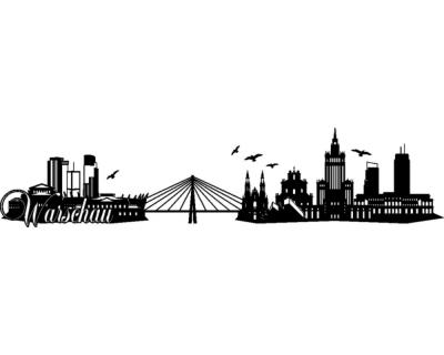 Warschau Skyline Wandtattoo