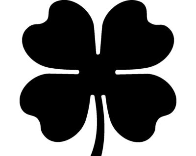 Kleeblatt Glcksbringer Wandtattoo - Ansicht 1