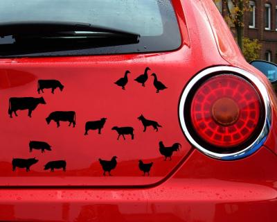 Aufkleber Bauernhoftiere Creativ-Set
