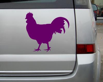 Hahn Autoaufkleber - Ansicht 3
