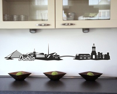 Dublin Skyline Wandtattoo