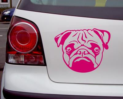 Mops Autoaufkleber
