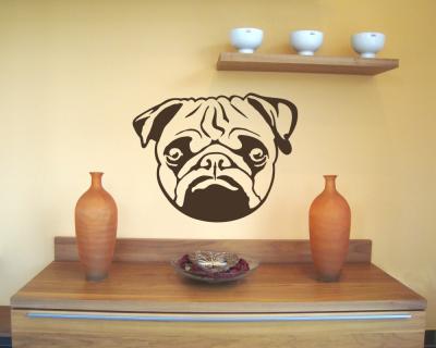Mops Wandtattoo - Ansicht 2