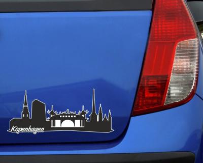 Kopenhagen Skyline Autoaufkleber