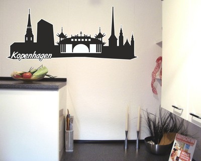 Kopenhagen Skyline Wandtattoo