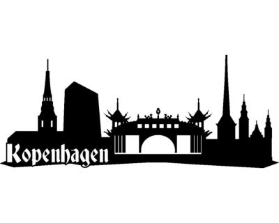 Kopenhagen Skyline Wandtattoo