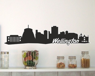 Wellington Skyline Wandtattoo
