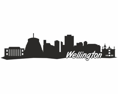 Wellington Skyline Wandtattoo