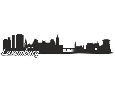 Luxemburg Skyline Autoaufkleber - Ansicht 1