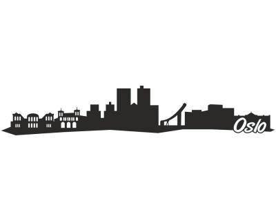 Oslo Skyline Autoaufkleber - Ansicht 1