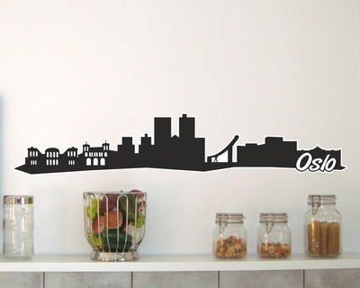 Oslo Skyline Wandtattoo