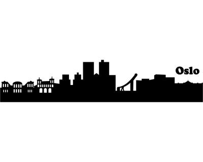 Oslo Skyline Aufkleber - Ansicht 1