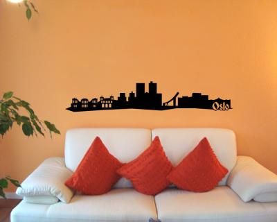 Oslo Skyline Wandtattoo - Ansicht 3