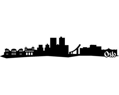 Oslo Skyline Wandtattoo