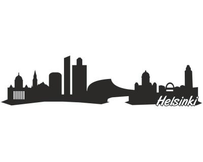 Helsinki Skyline Autoaufkleber - Ansicht 1
