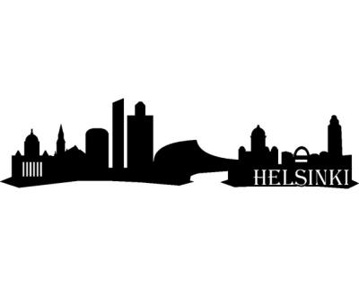 Helsinki Skyline Wandtattoo