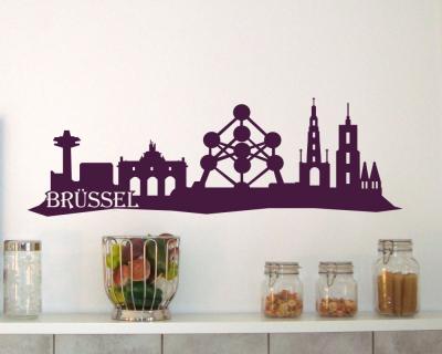 Brssel Skyline Wandtattoo Wandtattoo