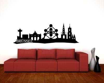 Brssel Skyline Wandtattoo