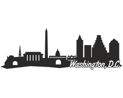 Washington, D.C.  Skyline Autoaufkleber - Ansicht 1
