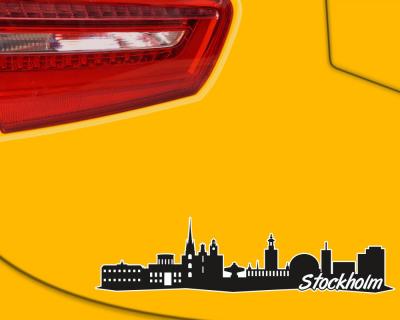 Stockholm Skyline Autoaufkleber